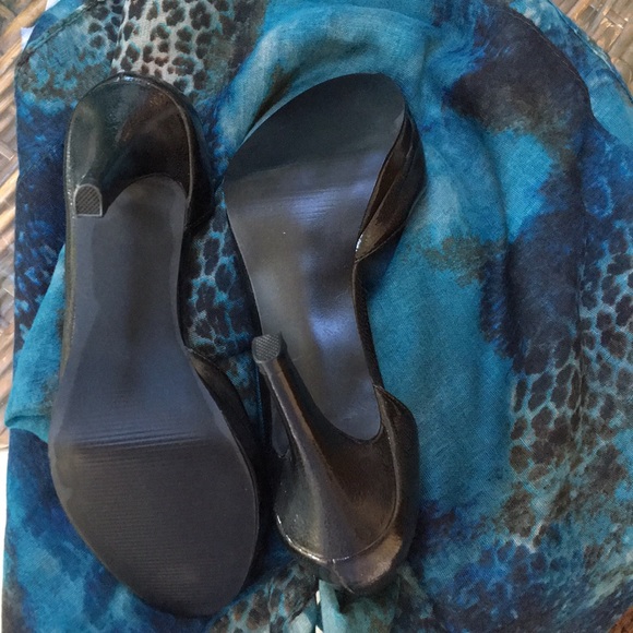 ALFANI CLASSY BLACK TOELESS STILETTO HEELS - Picture 3 of 6